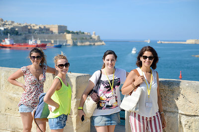 Studenti durante la loro escursione a Malta.